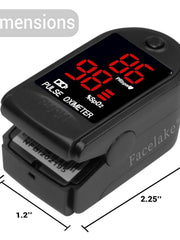Load image into Gallery viewer, FL400 Pulse Oximeter with Neck/Wrist Cord, Carrying Case and Batteries, Black