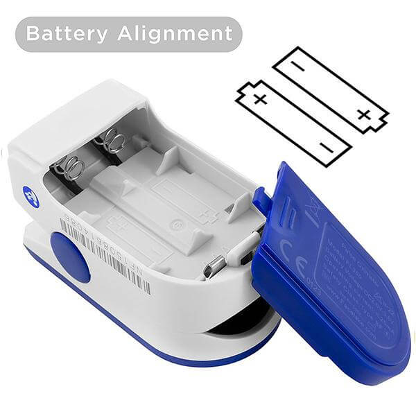 FL350 Pulse Oximeter with Lanyard, Carrying Case & Batteries, Blue