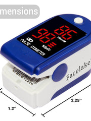 Load image into Gallery viewer, FL400 Pulse Oximeter with Neck/Wrist Cord, Carrying Case and Batteries, Blue