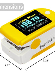 Load image into Gallery viewer, FL350 Pulse Oximeter, with Carrying Case & Batteries, lanyard, Yellow, FDA 510(k) cleared