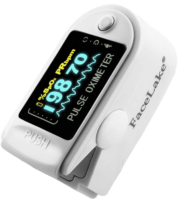 FL350 Pulse Oximeter, with Carrying Case & Batteries, Lanyard, White, FDA 510(k) cleared