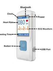 Load image into Gallery viewer, FL10 Portable ECG Monitor with Bluetooth, APP and PC software