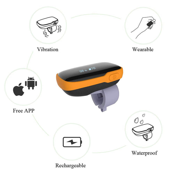 FL310 Pulse Oximeter with Vibration Alarm for IOS and Android