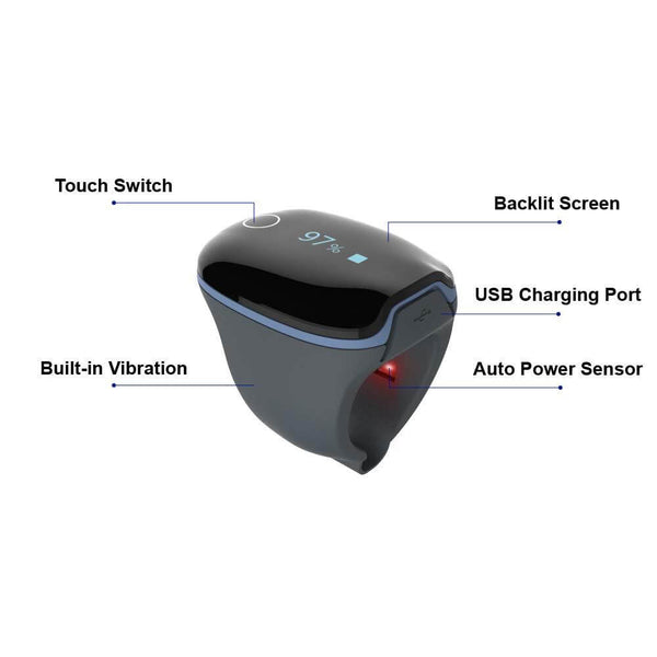 FL340 Pulse Oximeter with APP & PC Software, Vibration Notification