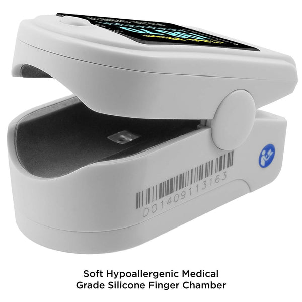 FL350 Pulse Oximeter, with Carrying Case & Batteries, Lanyard, White, FDA 510(k) cleared