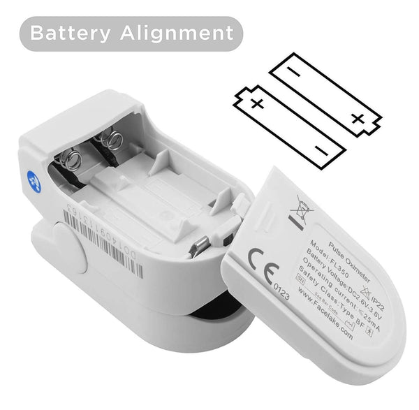 FL350 Pulse Oximeter, with Carrying Case & Batteries, Lanyard, White, FDA 510(k) cleared