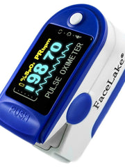 Load image into Gallery viewer, FL350 Pulse Oximeter with Lanyard, Carrying Case & Batteries, Blue