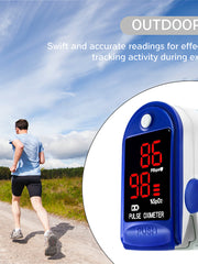 Load image into Gallery viewer, FL400 Pulse Oximeter with Neck/Wrist Cord, Carrying Case and Batteries, Blue