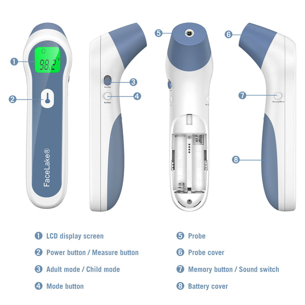 FaceLake FT98 Non Contact Dual Mode Infrared Thermometer