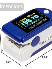 Load image into Gallery viewer, FL350 Pulse Oximeter with Lanyard, Carrying Case &amp; Batteries, Blue