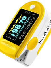 Load image into Gallery viewer, FL350 Pulse Oximeter, with Carrying Case &amp; Batteries, lanyard, Yellow, FDA 510(k) cleared