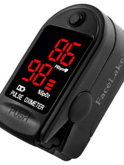 Load image into Gallery viewer, FL400 Pulse Oximeter with Neck/Wrist Cord, Carrying Case and Batteries, Black
