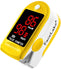 FL400 Pulse Oximeter with Neck/Wrist Cord, Carrying Case and Batteries, Yellow, FDA 510(k) cleared