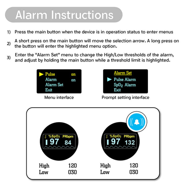 FL420 Pulse Oximeter with Alarm,
