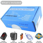 Load image into Gallery viewer, FL400 Pulse Oximeter with Neck/Wrist Cord, Carrying Case and Batteries, Black
