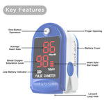 Load image into Gallery viewer, FL400 Pulse Oximeter with Neck/Wrist Cord, Carrying Case and Batteries, Blue
