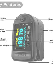 Load image into Gallery viewer, FL350 Pulse Oximeter, with Carrying Case &amp; Batteries, Black
