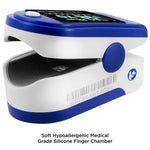 Load image into Gallery viewer, FL350 Pulse Oximeter with Lanyard, Carrying Case &amp; Batteries, Blue
