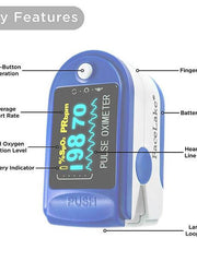 Load image into Gallery viewer, FL350 Pulse Oximeter with Lanyard, Carrying Case &amp; Batteries, Blue