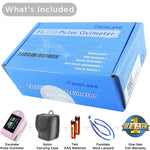 Load image into Gallery viewer, FL350 Pulse Oximeter, with Carrying Case &amp; Batteries, Lanyard, Pink
