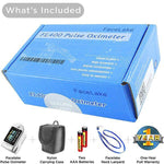 Load image into Gallery viewer, FL400 Pulse Oximeter with Carrying Case, Batteries, Lanyard, White, FDA 510(k) cleared
