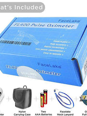 Load image into Gallery viewer, FL400 Pulse Oximeter with Carrying Case, Batteries, Lanyard, White, FDA 510(k) cleared