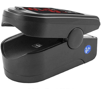 FL400 Pulse Oximeter with Neck/Wrist Cord, Carrying Case and Batteries, Black