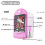 Load image into Gallery viewer, FL400 Pulse Oximeter, with Carrying Case &amp; Batteries, lanyard, pink
