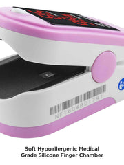 Load image into Gallery viewer, FL400 Pulse Oximeter, with Carrying Case &amp; Batteries, lanyard, pink
