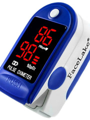 Load image into Gallery viewer, FL400 Pulse Oximeter with Neck/Wrist Cord, Carrying Case and Batteries, Blue